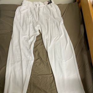 White womens joggers